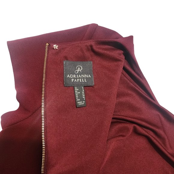 Adrianna Papell Knit Crepe Ruffled Wrap Dress 4 - Picture 10 of 16